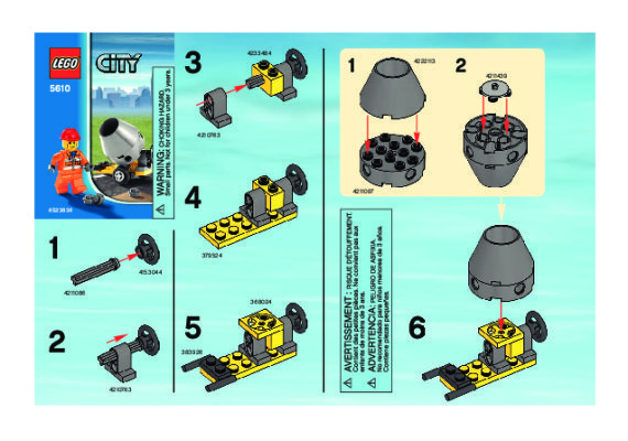 Istruzioni per la Costruzione - LEGO - 5610 - Builder: Page 1