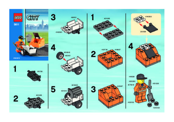 Istruzioni per la Costruzione - LEGO - 5611 - Public Works: Page 1