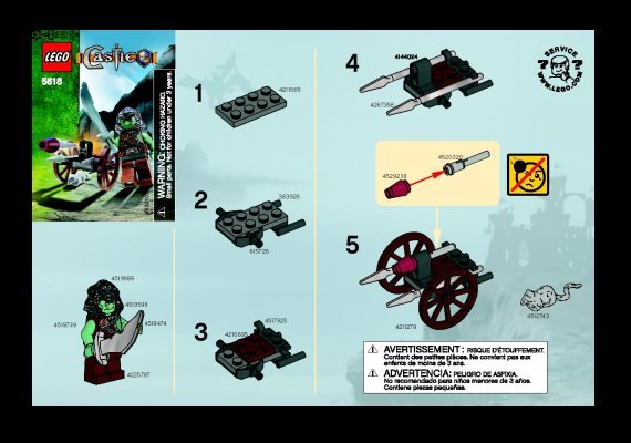 Istruzioni per la Costruzione - LEGO - 5618 - Troll Warrior: Page 1