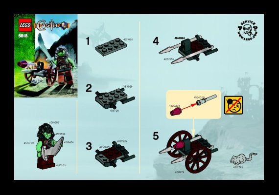 Istruzioni per la Costruzione - LEGO - 5618 - Troll Warrior: Page 1