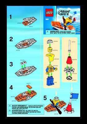 Istruzioni per la Costruzione - LEGO - 5621 - Coast Guard Kayak: Page 1