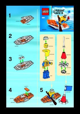 Istruzioni per la Costruzione - LEGO - 5621 - Coast Guard Kayak: Page 1