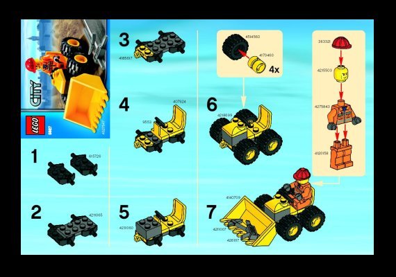 Istruzioni per la Costruzione - LEGO - 5627 - Dozer: Page 1