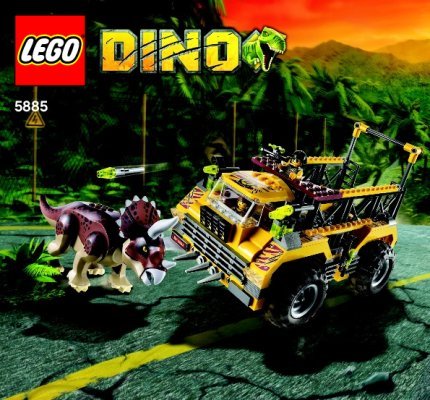 Istruzioni per la Costruzione - LEGO - 5885 - Triceratops Trapper: Page 1