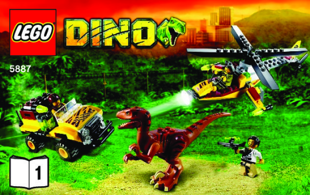 Istruzioni per la Costruzione - LEGO - 5887 - Dino Defense HQ: Page 1