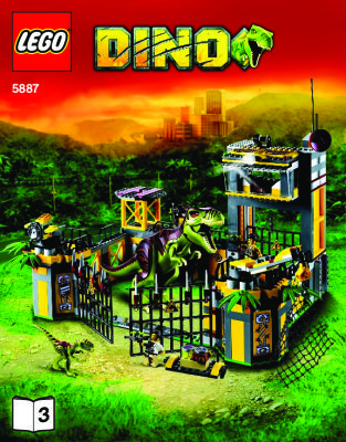 Istruzioni per la Costruzione - LEGO - 5887 - Dino Defense HQ: Page 1