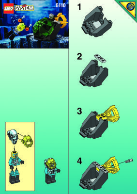 Istruzioni per la Costruzione - LEGO - 6110 - Aquanaut Skewer: Page 1