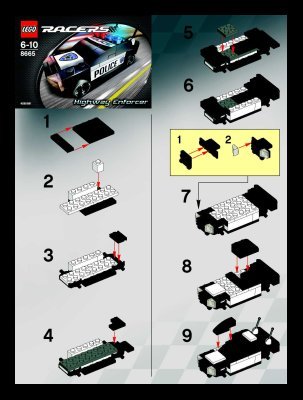 Istruzioni per la Costruzione - LEGO - 6111 - Street Chase: Page 1