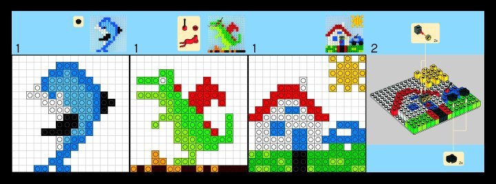 Istruzioni per la Costruzione - LEGO - 6162 - Building fun with LEGO® Mosaic: Page 1