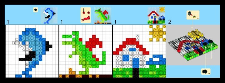 Istruzioni per la Costruzione - LEGO - 6162 - Building fun with LEGO® Mosaic: Page 1