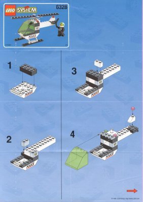 Istruzioni per la Costruzione - LEGO - 6328 - Police Helitran: Page 1