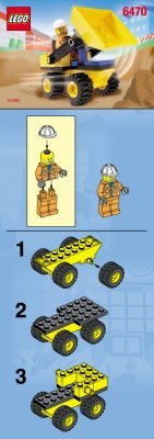 Istruzioni per la Costruzione - LEGO - 6470 - Mini-dumper: Page 1