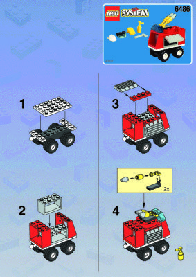 Istruzioni per la Costruzione - LEGO - 6486 - FIRE CAR: Page 1