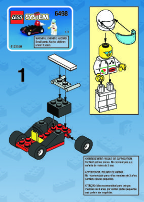 Istruzioni per la Costruzione - LEGO - 6498 - GO-CART: Page 1