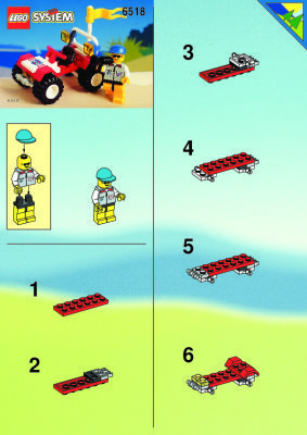 Istruzioni per la Costruzione - LEGO - 6518 - 4-WHEEL MOTORBIKE: Page 1