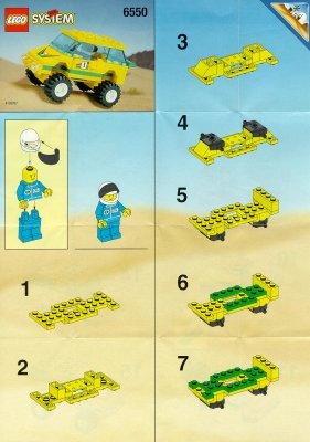 Istruzioni per la Costruzione - LEGO - 6550 - PARIS DAKAR VAN: Page 1