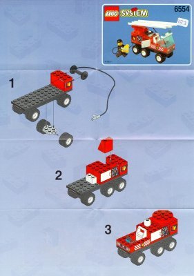 Istruzioni per la Costruzione - LEGO - 6554 - FIRE STATION: Page 1