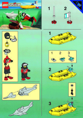 Istruzioni per la Costruzione - LEGO - 6555 - RUBBER RAFT: Page 1