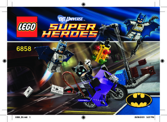 Istruzioni per la Costruzione - LEGO - 6858 - Catwoman Catcycle City Chase: Page 1