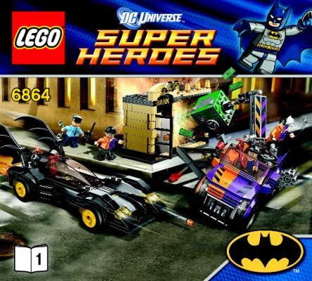 Istruzioni per la Costruzione - LEGO - 6864 - The Batmobile and the Two-Face Chase: Page 1