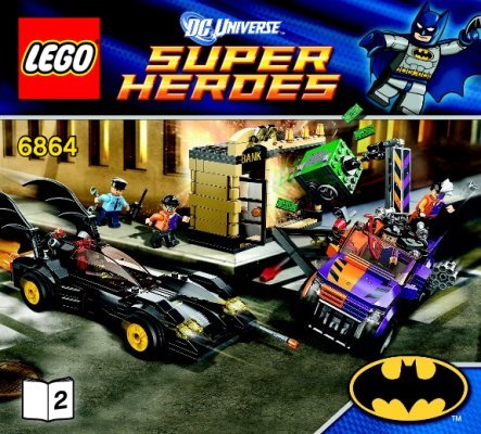 Istruzioni per la Costruzione - LEGO - 6864 - The Batmobile and the Two-Face Chase: Page 1