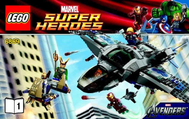 Istruzioni per la Costruzione - LEGO - 6869 - Quinjet Aerial Battle: Page 1