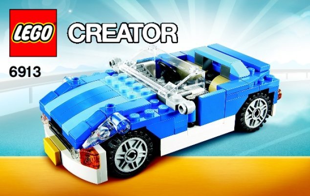 Istruzioni per la Costruzione - LEGO - 6913 - Blue Roadster: Page 1