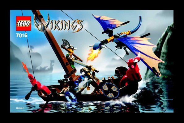 Istruzioni per la Costruzione - LEGO - 7016 - Viking Boat against the Wyvern Dragon: Page 1