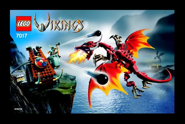 Istruzioni per la Costruzione - LEGO - 7017 - Viking Catapult versus the Nidhogg Drago: Page 1