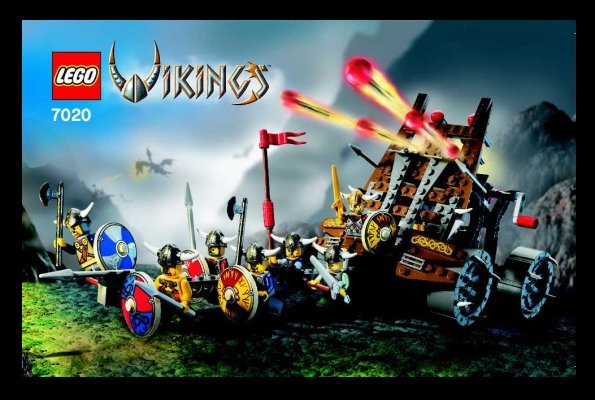 Istruzioni per la Costruzione - LEGO - 7020 - Army of Vikings with Heavy Artillery Wag: Page 1