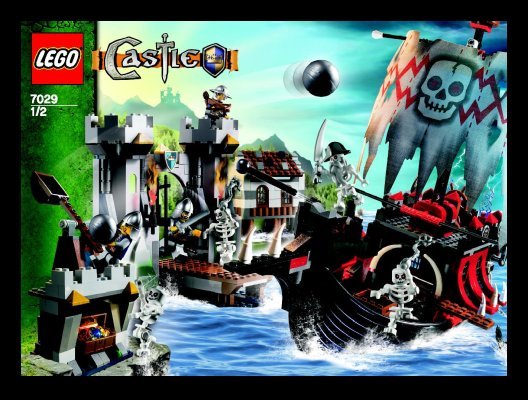 Istruzioni per la Costruzione - LEGO - 7029 - Skeleton Ship Attack: Page 1