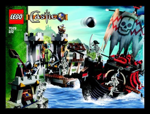 Istruzioni per la Costruzione - LEGO - 7029 - Skeleton Ship Attack: Page 1