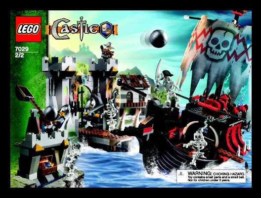 Istruzioni per la Costruzione - LEGO - 7029 - Skeleton Ship Attack: Page 1