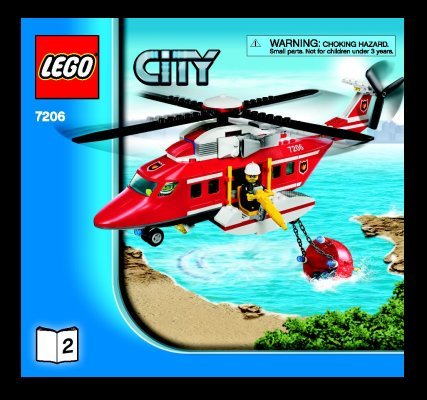 Istruzioni per la Costruzione - LEGO - 7206 - Fire Helicopter: Page 1