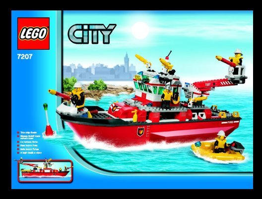 Istruzioni per la Costruzione - LEGO - 7207 - Fire Boat: Page 1