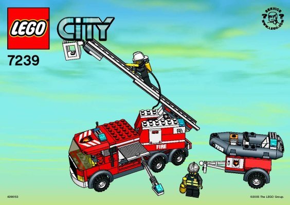 Istruzioni per la Costruzione - LEGO - 7239 - Fire Truck: Page 1