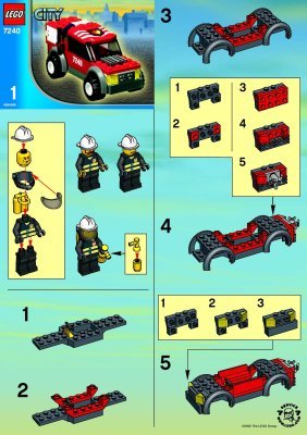 Istruzioni per la Costruzione - LEGO - 7240 - Fire Station: Page 1