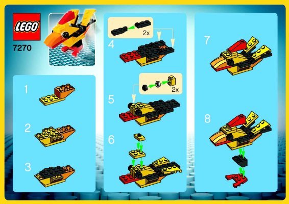 Istruzioni per la Costruzione - LEGO - 7270 - Parrot: Page 1