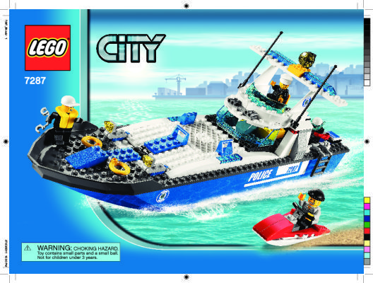 Istruzioni per la Costruzione - LEGO - 7287 - Police Boat: Page 1