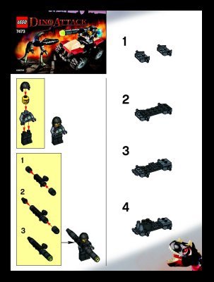 Istruzioni per la Costruzione - LEGO - 7473 - Street Sprinter vs. Mutant Lizard: Page 1