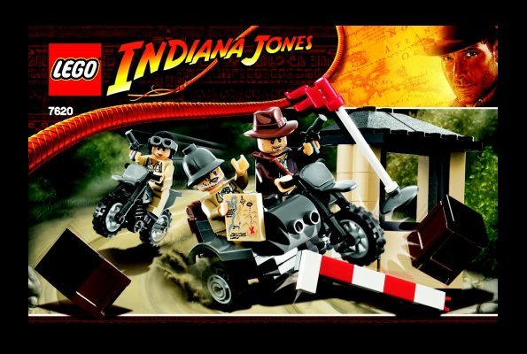 Istruzioni per la Costruzione - LEGO - 7620 - Indiana Jones™ Motorcycle Chase: Page 1