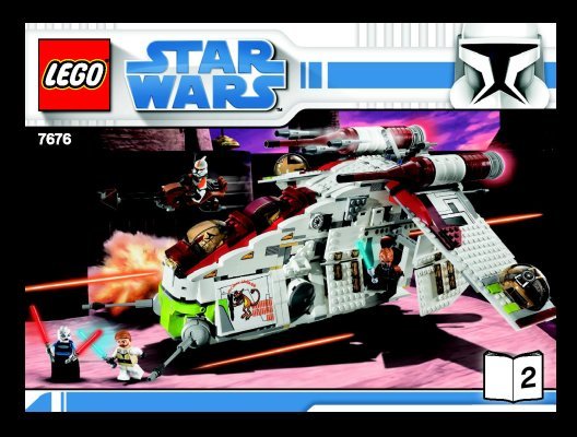 Istruzioni per la Costruzione - LEGO - 7676 - Republic Attack Gunship™: Page 1