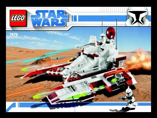 Istruzioni per la Costruzione - LEGO - 7679 - Republic Fighter Tank™: Page 1