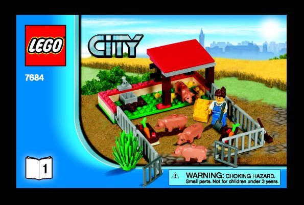 Istruzioni per la Costruzione - LEGO - 7684 - Pig Farm & Tractor: Page 1