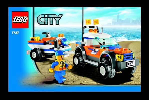 Istruzioni per la Costruzione - LEGO - 7737 - Coast Guard 4WD & Jet Scooter: Page 1