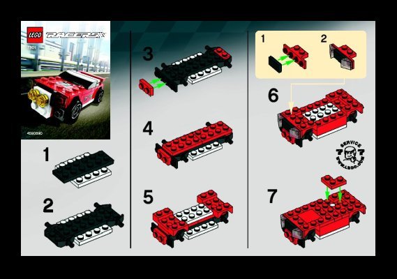 Istruzioni per la Costruzione - LEGO - 7801 - Rally Racer: Page 1