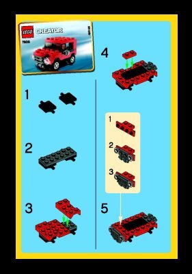 Istruzioni per la Costruzione - LEGO - 7803 - Jeep: Page 1