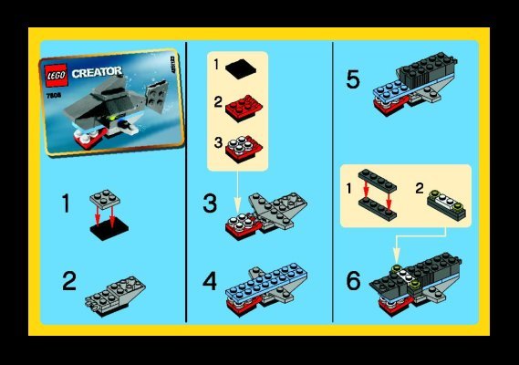 Istruzioni per la Costruzione - LEGO - 7805 - Shark: Page 1