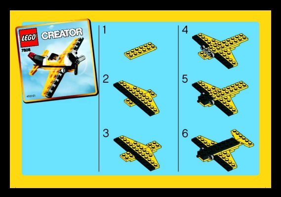 Istruzioni per la Costruzione - LEGO - 7808 - Yellow airplane: Page 1