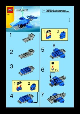 Istruzioni per la Costruzione - LEGO - 7871 - Whale: Page 1